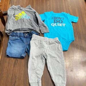 “5/$20” Adidas and Garanimals baby boy clothing bundle 18 months